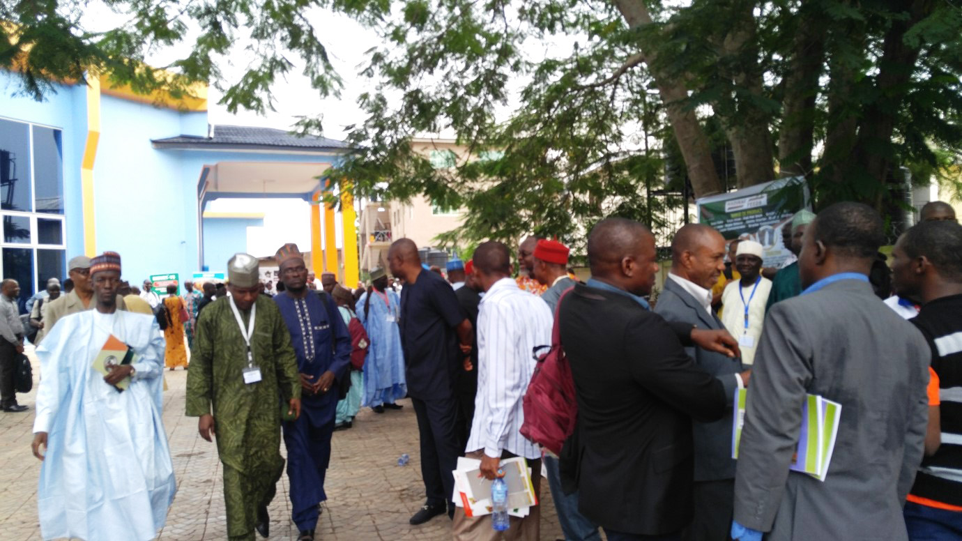 Visitors entering the exhibition.